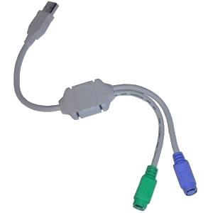USB 1.1 TO TWIN PS2 ADAPTOR CABLE 0.2m KEYBOARD / MOUSE