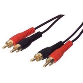 2 x RCA/Phono Plugs to 2 X RCA/Phono Plugs GOLD 1.2 Mtr