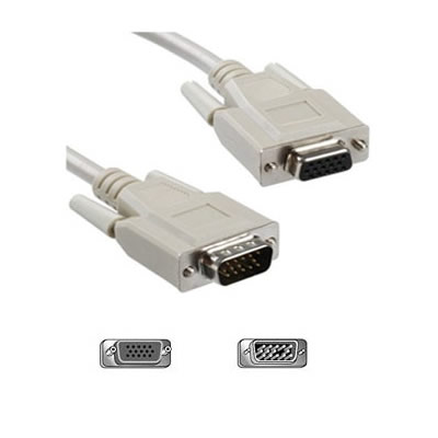 VGA Monitor Extension Cable Beige 0.5 m