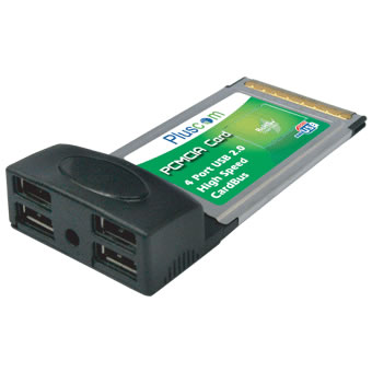 4 Port USB 2.0 High Speed Cardbus PCMCIA For Laptop