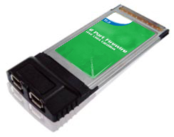 2 port 1394 Firewire Laptop Cardbus PCMCIA card