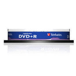 Verbatim DVD+R 16x Lightscribe 10 Pack Spindle #43576